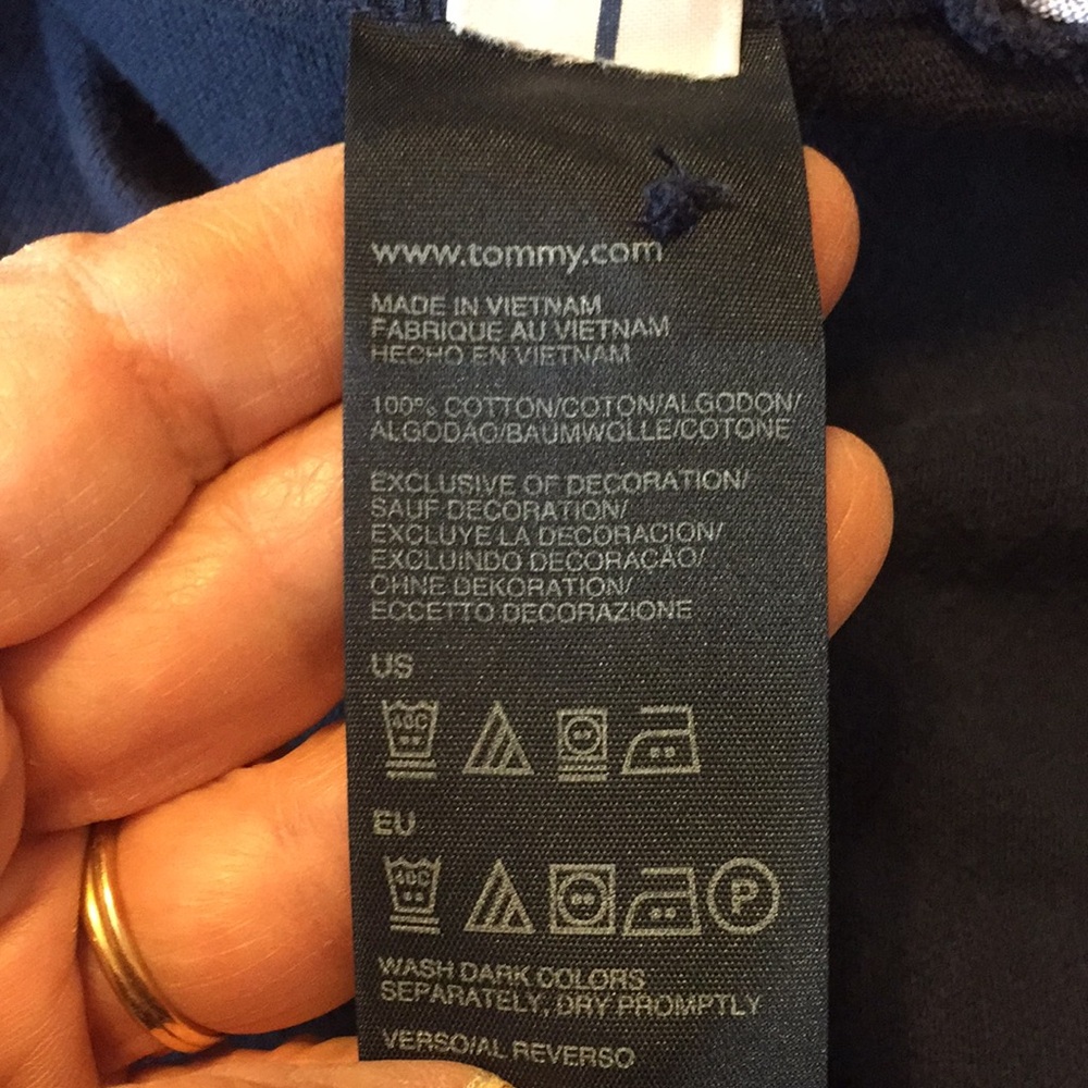 Tommy Hilfiger Navy Cotton Polo Shirt  Sailing Team 1985 Size XXL - Picture 10 of 15